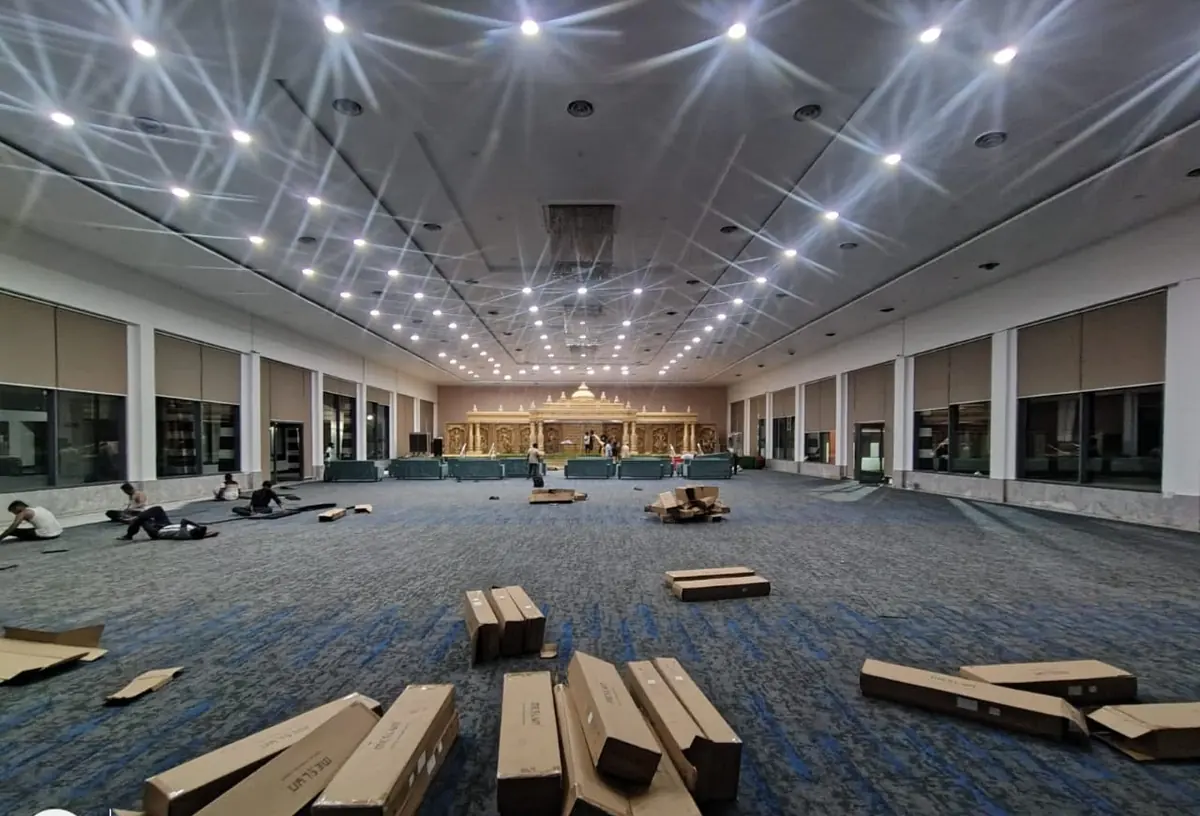 Embark carpet tile project in a Hyderabad banquet hall